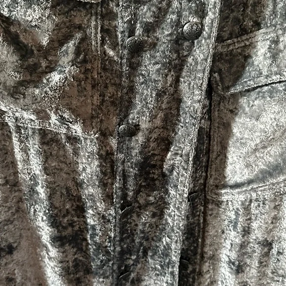 Free People Soho Crushed Velvet Duster Trench Jacket - Picture 6 of 11